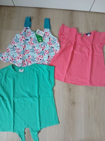 Lot 3 t-shirts fille 8 ans Okaïdi Tape à l'oeil