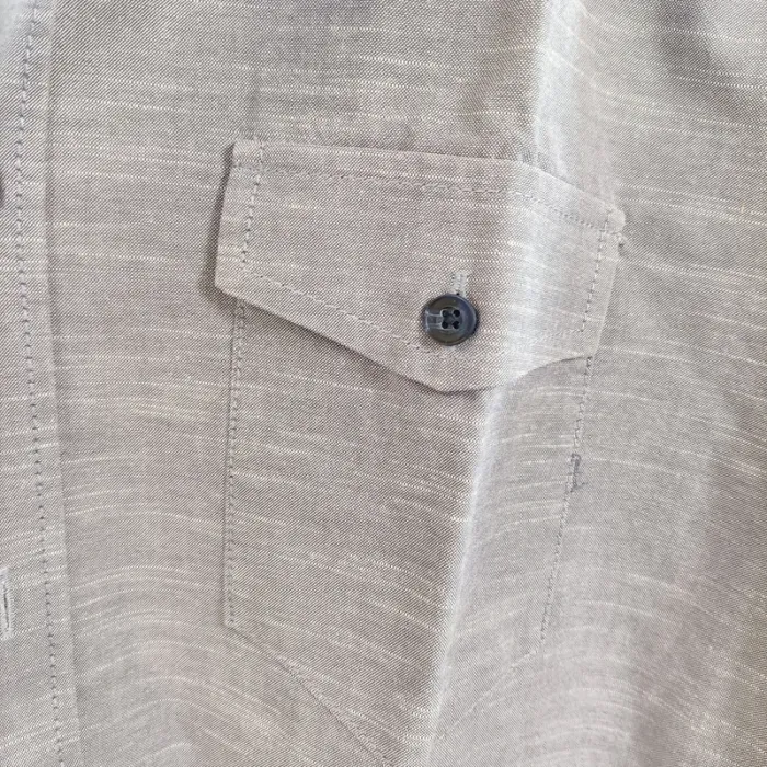 Chemise grise coton poches boutonnées H&M manches longues style casual taille L- L A1297 - photo numéro 5