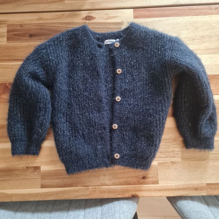 Gilet en maille bleu fil doré 🤍 - photo numéro 2