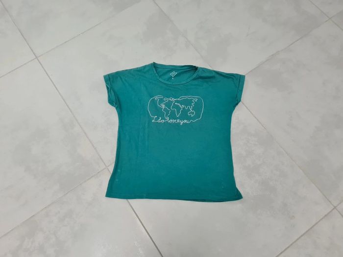 T-shirt vert basic Tex Taille S