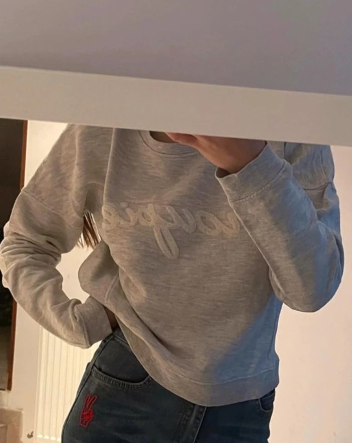 pull sweat gris femme neuf groupie - photo numéro 2