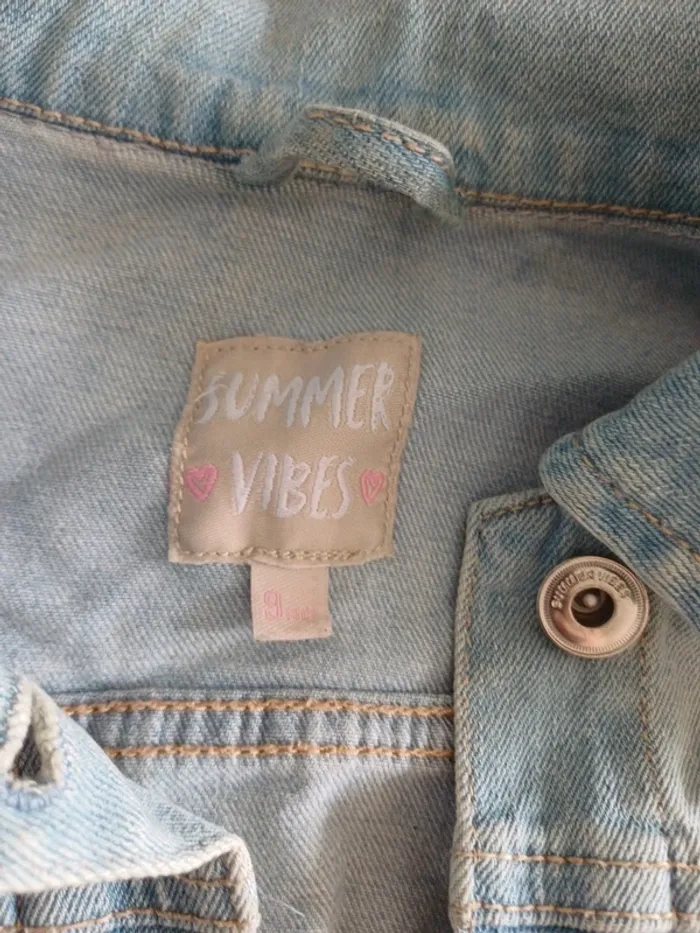 Veste en jean bleu clair 9 ans - photo numéro 2