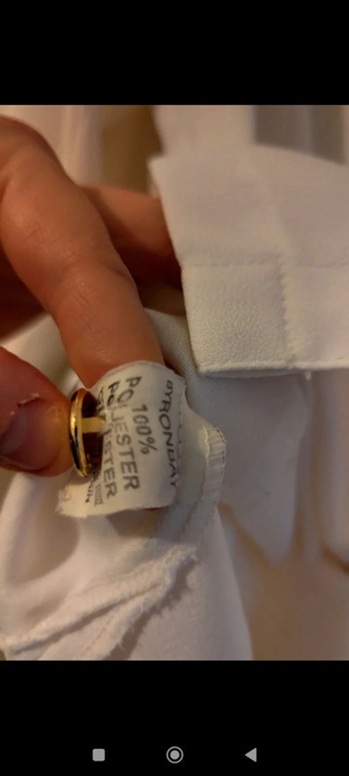 Chemise blanche manches 3/4 boutons dorés taille 50 Venca - photo numéro 6