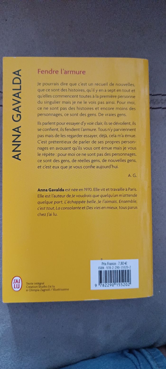"fendre l'armure" de Anna Gavald - photo numéro 3