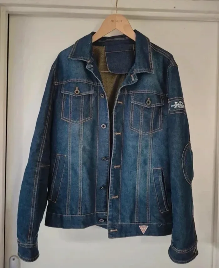 Veste en jean bleu pour homme