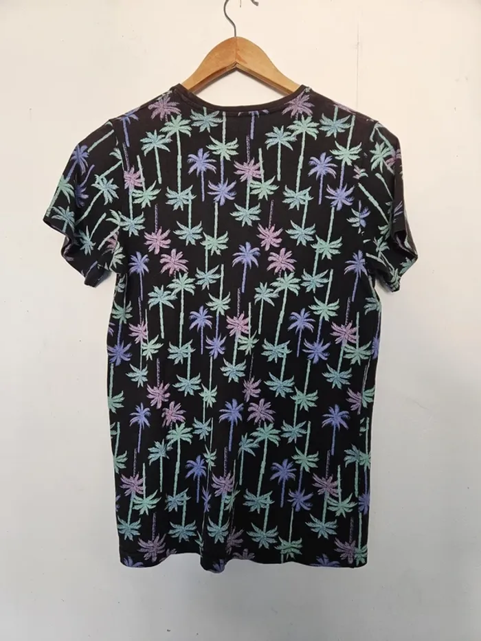 T-shirt à manches courtes style hawaïen - Taille 12 / 13 ans (158cm) - Primark - Noir - photo numéro 5