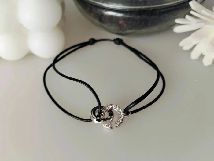 Bracelet cordon noir et Swarovski Element - photo numéro 3