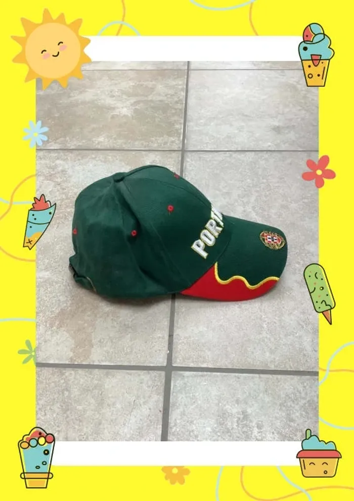 Casquette verte foncé rouge Portugal - photo numéro 4