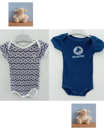 Lot de 2 bodies ete 3 mois Petit Bateau 