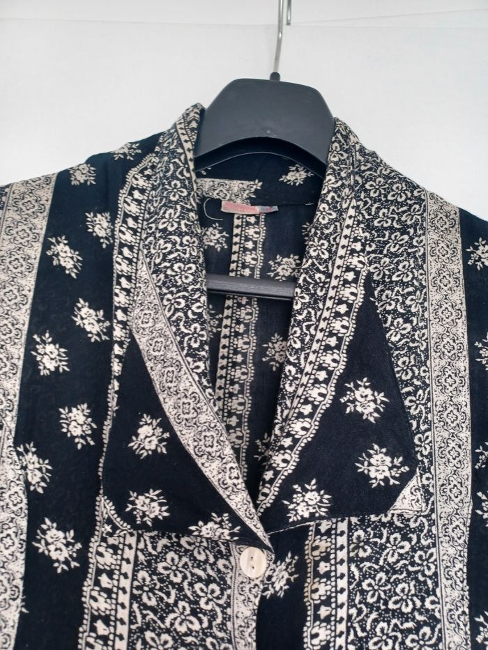 Robe longue vintage noire et blanche taille S - photo numéro 6