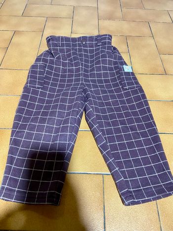 Pantalon à carreaux marron tic et tac 24 mois Disney