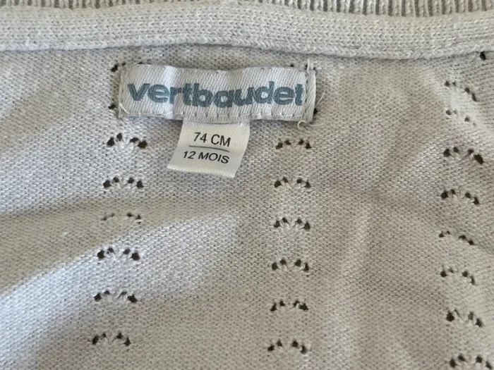 Gilet Vertbaudet 12 mois - photo numéro 2