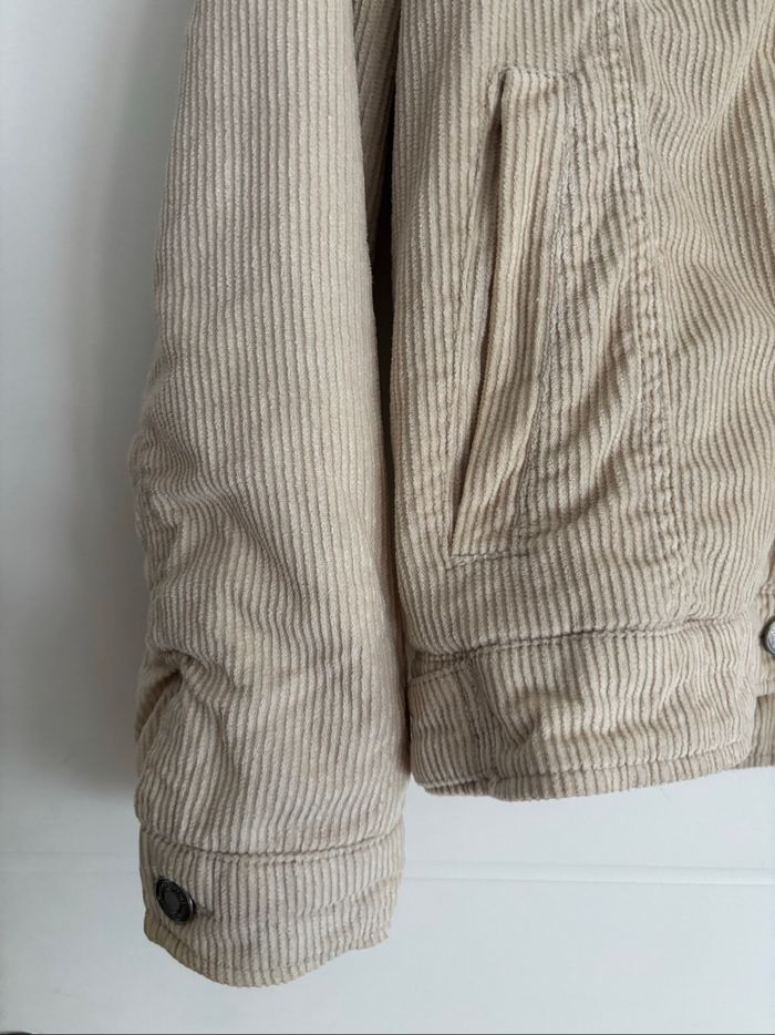 Veste côtelée doublé polaire taille 38/M beige - photo numéro 2