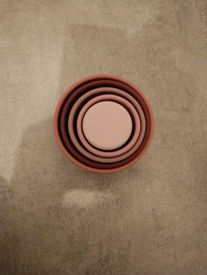 Tour en plastique mou rose - cubes à empiler verbaudet