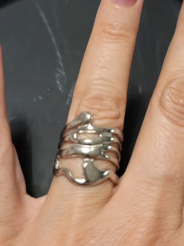 Bague en acier inoxydable avec arabesque - photo numéro 4