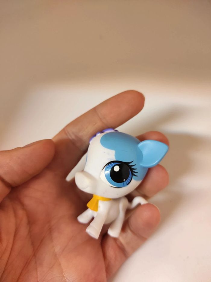 Littlest Petshop LPS 3225 vache cow vaca white blue bleu #geektradelpsvache - photo numéro 8