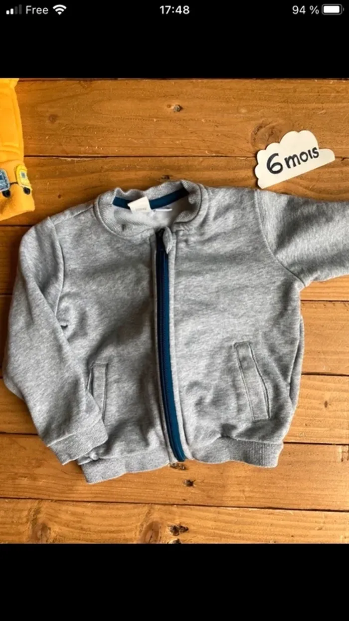 2 vestes sweat à zip - photo numéro 2