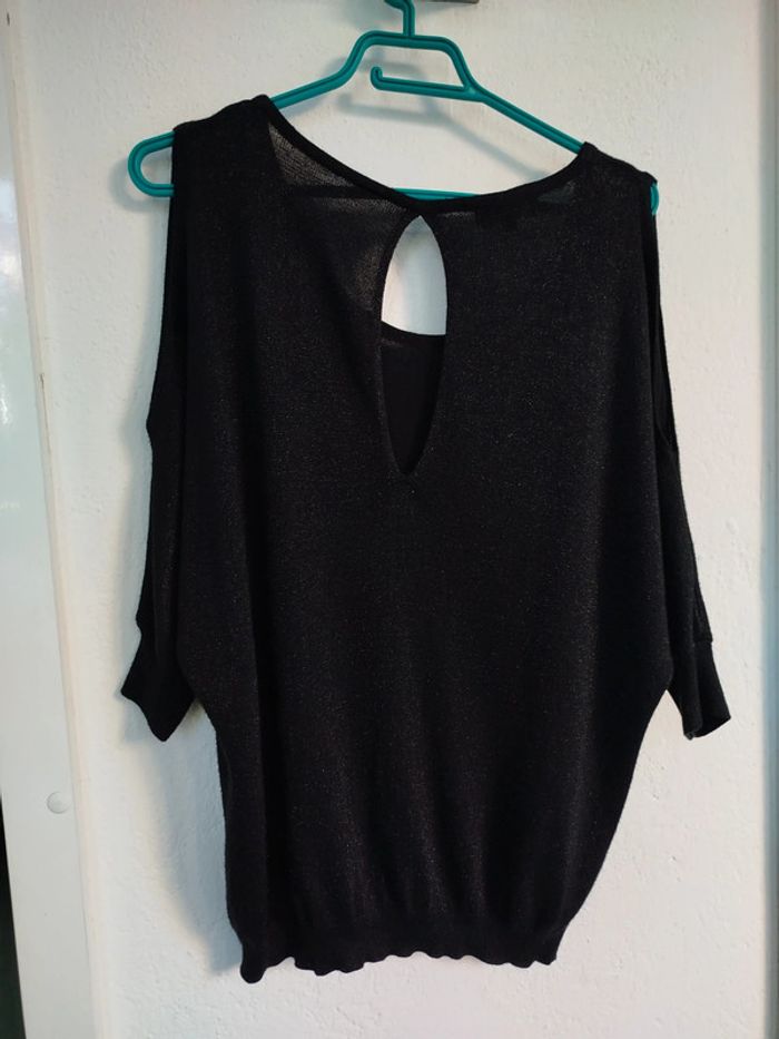 #tee shirt#maille#noir - photo numéro 2