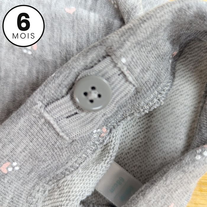 Pantalon Jogging gris - bébé fille 6 mois - photo numéro 4