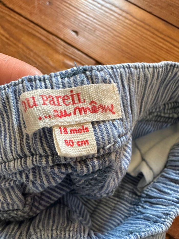 Ensemble Sergent Major pantalon+polo bleu 18 mois - photo numéro 4