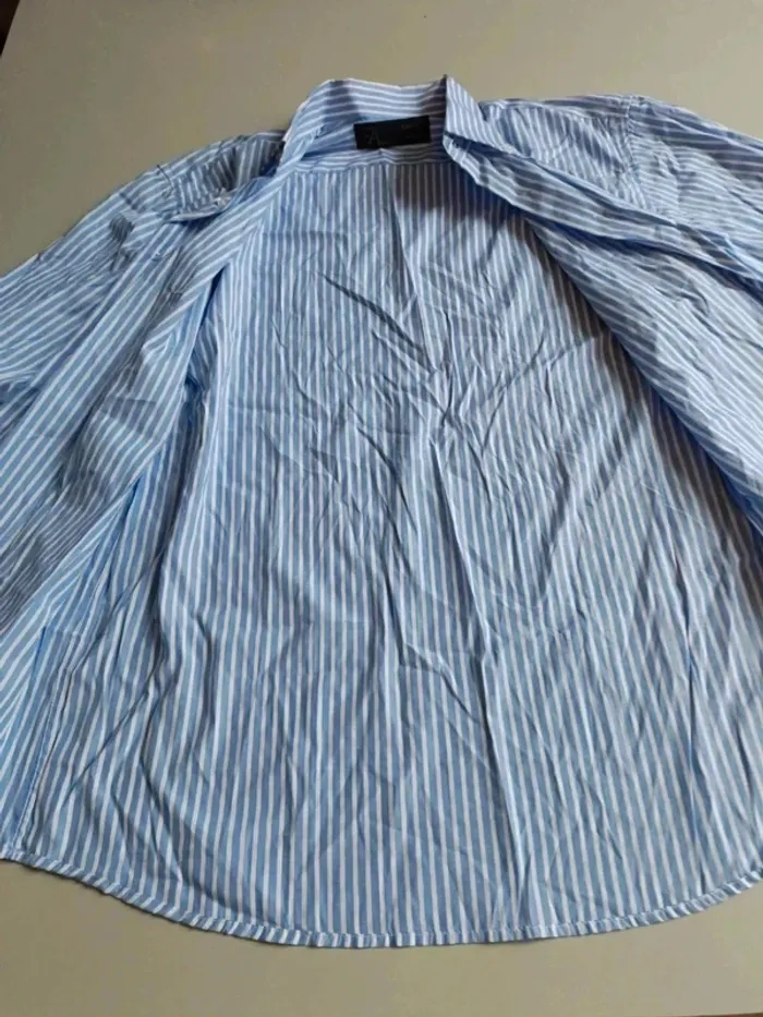 Chemise manches longues rayé bleu et blanc emporio fashion taille l - photo numéro 5