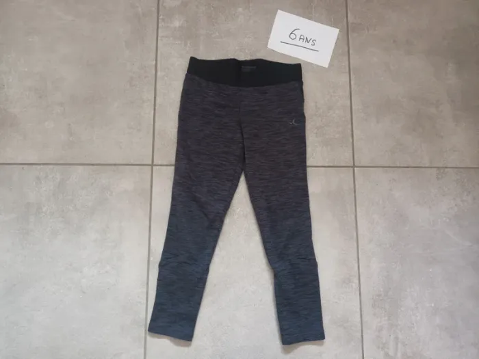Legging Domyos 6 ans gris