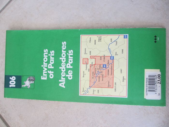 Carte Michelin n° 106 Environs de Paris 1:100000 - photo numéro 2