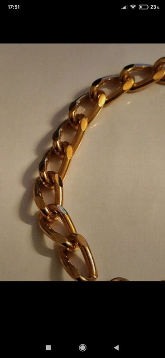 Bracelet mailles plaqué or - photo numéro 3