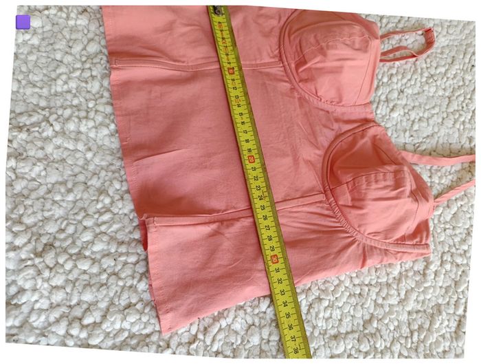 Bustier corset vintage rose structuré avec fermeture éclair - photo numéro 3