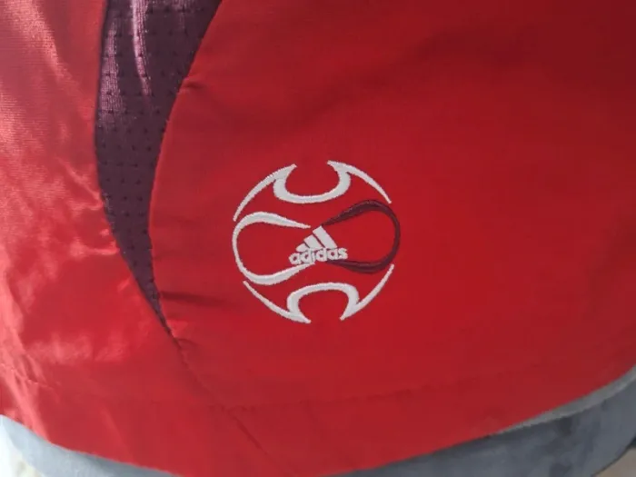 veste coupe vent imperméable a capuche adidas vintage/ homme - taille L / rouge full broderie (459) - photo numéro 11