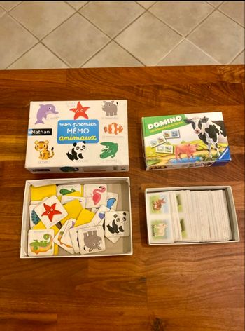 Lot de 2 jeux memo + domino excellent état