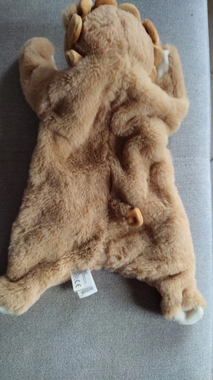 Doudou peluche Kellytoy bébé lion hochet - photo numéro 3