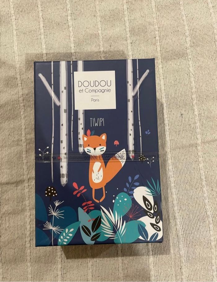 Peluche renard avec  doudou tiwipi 21cm neuf - photo numéro 2