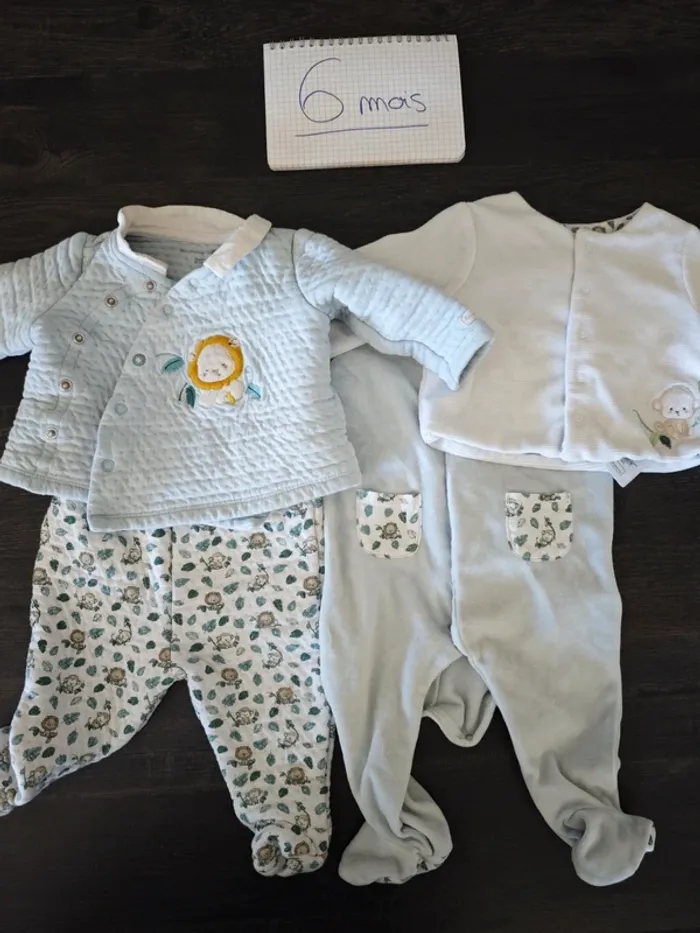 Lot de 2 pyjamas 2 pièces chaud