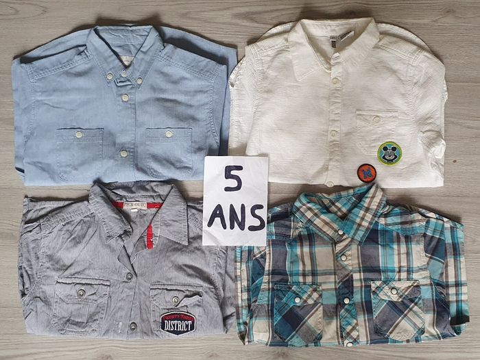 Lot chemises 5ans garçon