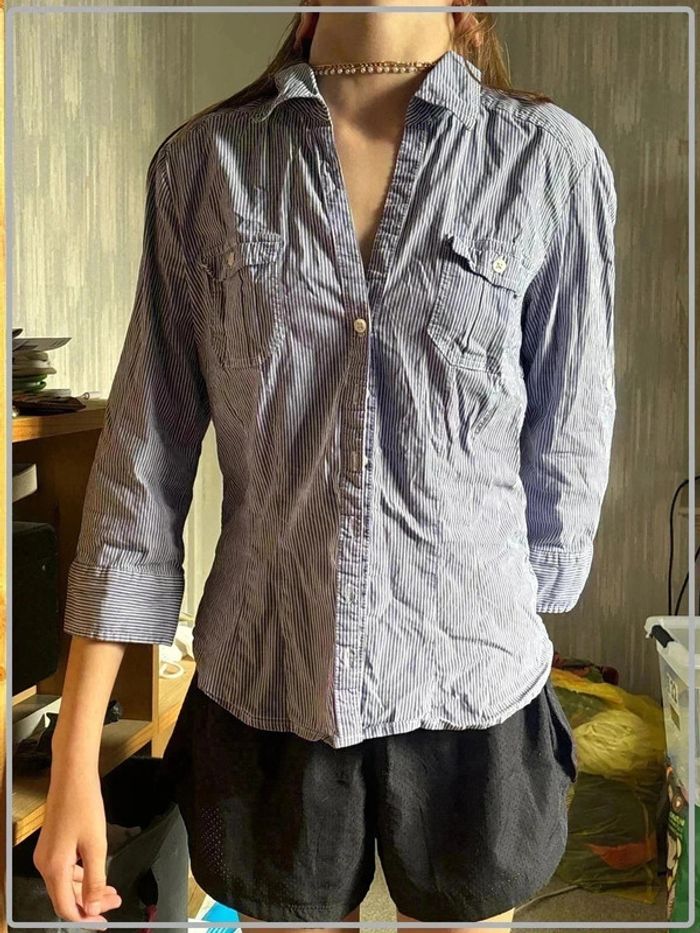 Chemise taille 38 manche 3/4 marque h&m - photo numéro 2
