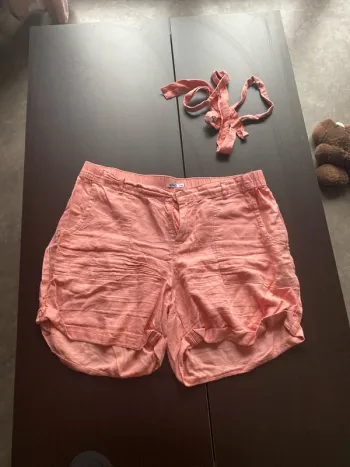 Short en lin rose Gemo Taille 42 neuf
