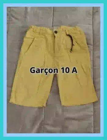 Pantacourt short Zara jaune moutarde garçon 10 ans  7511778151