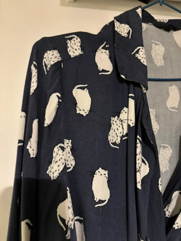 Gilet de pyjama Etam motif chat taille 38-M très bon état - photo numéro 7
