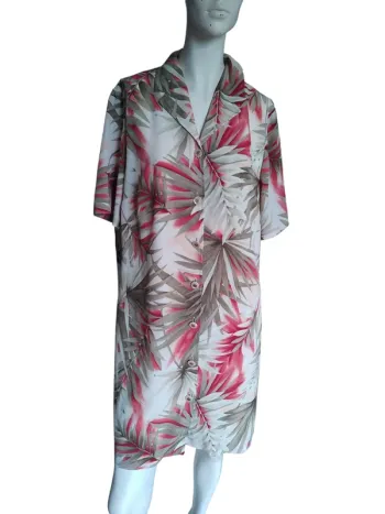Robe dress printemps été tropical feuilles feuillage