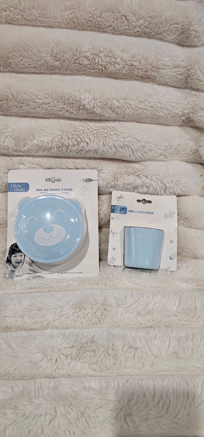 Ensemble repas en silicone ourson 🐻 Neufs