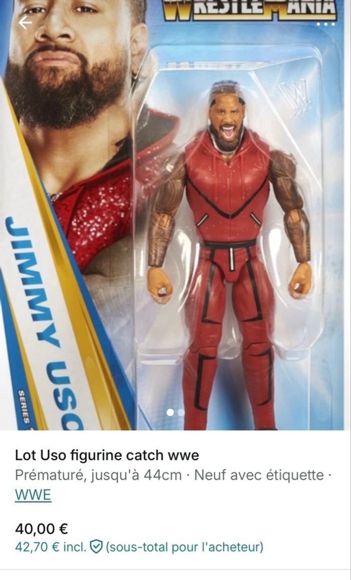 Jimmy Uso figurine catch wwe
