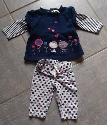 Ensemble fille 1mois