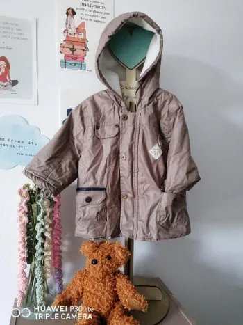 Veste coupe-vent Sucre d'orge – 6-9 mois – Beige/marron