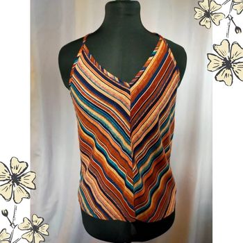Débardeur à rayures multicolores – Shein – T. S (36 EU)