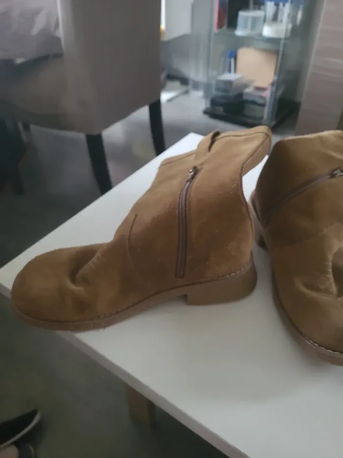 Bottines marron clair, taille 34 - photo numéro 2