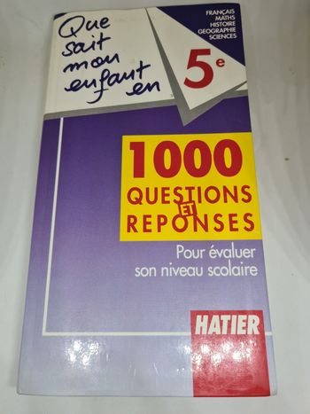 Livre 📙 Que sait mon enfant en 5ème