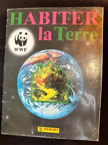 Album Panini complet ancien vintage Habiter la Terre WWF animaux livre autocollants stickers
