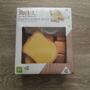Jouet en bois cagette du boulanger NEUF