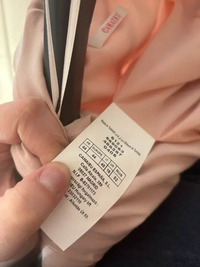 Veste asymétrique rose pale - photo numéro 4